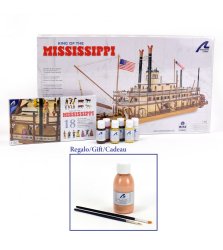 Gift Pack with Ship Model, Figurines, Paints and Tools: King of the Mississippi