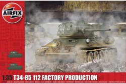 RUSSIAN T34-85 112 FACTORY PROD. 191X86 mm, NIVÅ 3 AV 4. SKALA 1/35
