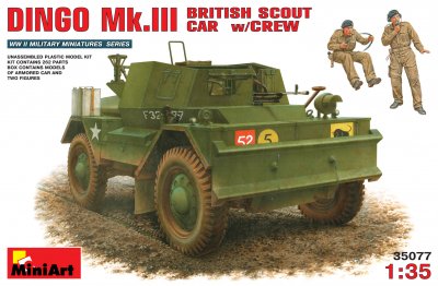 DINGO Mk.III BRITISH SCOUT CAR med mandskab 1/35
