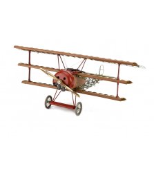 Fighter Fokker Dr I. 1:16 Wooden and Metal Aircraft Model