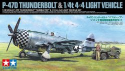 TAMIYA 1/48 Republic P-47D Thunderbolt® & 1/4-ton 4x4 Lig