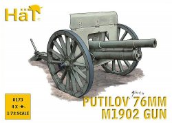 WWI PUTILOV 76MM M1902 GUN. 4 st. SKALA 1/72