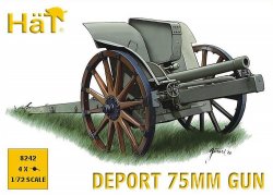 WWI DEPORT 75 MM GUN. 4 st. SKALA 1/72