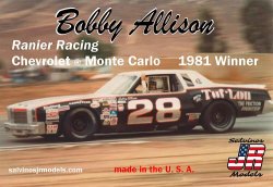1981 CHEVY, BOBBY ALLISON #28, RANIER RACING. SKALA 1/25