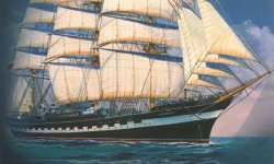 "KRUSENSTERN" SAILING SHIP (57,3 CM) SKALA 1:200
