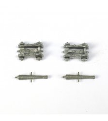 FARTYGSKANONER I METALL MED LAVETT. 20mm. 2 st.