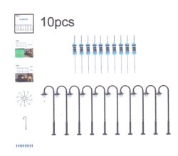 10 ST. GATULAMPOR HÖJD 45 mm. 3V. LED SKALA N