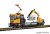 H0 ROBEL track motor car 54.22 WIEBE with testing pantograph and working basket, 3 rail v.