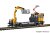 H0 ROBEL track motor car 54.22 WIEBE with testing pantograph and working basket, 3 rail v.