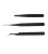 Set of 3 Professional Tweezers with Ultra Fine Tip