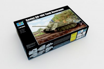 Zoom bild av SOVIET SU-100 TANK DESTROYER 1:16