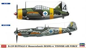 BUFFALO-239&BF109G-6 (FINNISH AIRFORCE) SKALA 1/72