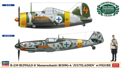 Zoom bild av 1/72 B-239 Bufallo & Messerschmitt Bf109G-6