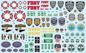 NYC AUXILIARY SERVICE LOGOS DECALS SKALA 1:25