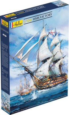 Zoom bild av HMS VICTORY. SKALA 1/100. PLASTBYGGSATS