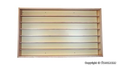 Zoom bild av Wooden display with glass sliding doors, natural, L 104,0 x H 61