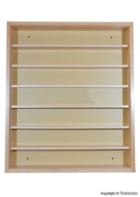 Zoom bild av Wooden display with glass sliding doors, natural, L 52.0 x H 61.