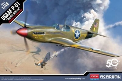Zoom bild av USAAF P-51 "NORTH AFRICA". SKALA 1/48