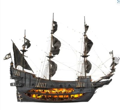 Zoom bild av DEN FLYGANDE HOLLÄNDAREN-Flying Dutchman. TRÄBYGGSATS.