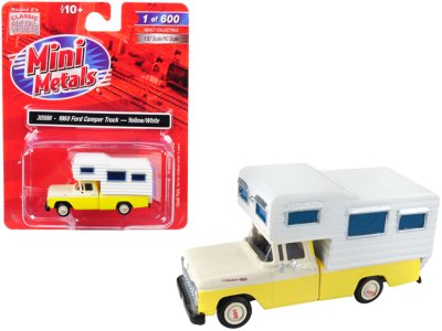 Zoom bild av 1960 Ford Camper Truck Yellow and White 1/87 (HO)