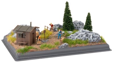 Zoom bild av Mountains Mini diorama. SKALA HO