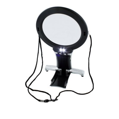 Zoom bild av DUBBLA HANDSFREE-FÖRSTORINGSGLAS MED LED BELYSNING