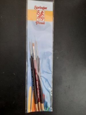 Zoom bild av Brush set 3 pcs. synthetic ROUND 3/0,1flat 4.