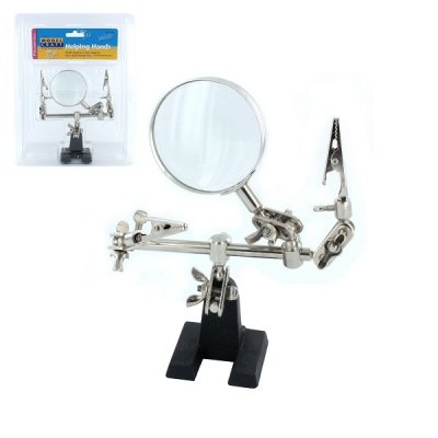 HELPING HAND WITH GLASS MAGNIFIER