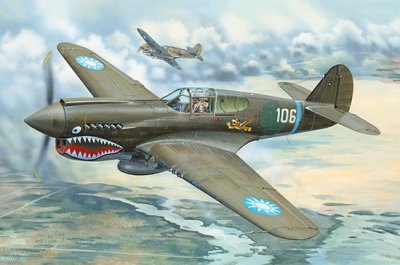 Zoom bild av P-40E WAR HAWK. SKALA 1/32