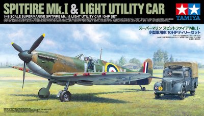 Zoom bild av TAMIYA 1/48 Supermarine Spitfire Mk.I & Light Utility Car