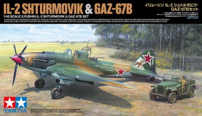 Zoom bild av TAMIYA 1/48 Ilyushin IL-2 Shturmovik & GAZ-67B Set