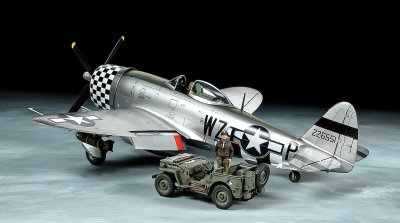 Zoom bild av TAMIYA 1/48 Republic P-47D Thunderbolt® & 1/4-ton 4x4 Lig