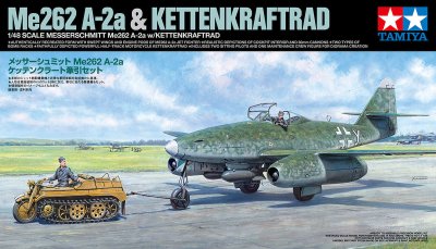 Zoom bild av TAMIYA 1/48 Messerschmitt Me262 A-2a w/Kettenkraftrad