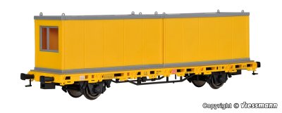 Zoom bild av H0 Low side car with 2 containers GleisBau, finished model