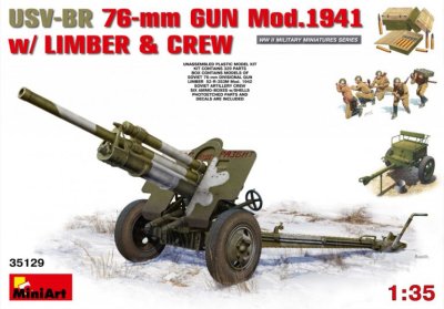 Zoom bild av SV-BR 76-mm GUN Mod.1941 w/ LIMBER AND CREW 1/35