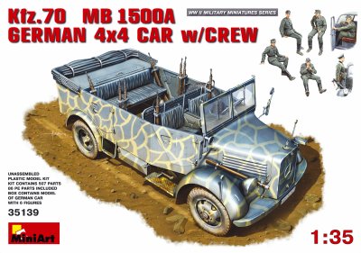 Zoom bild av Kfz.70 MB 1500A GERMAN 4×4 CAR med mandskab 1/35