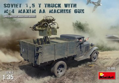 Zoom bild av SOVIET 1,5 t. TRUCK w/ M-4 Maxim AA maskingevær 1/35