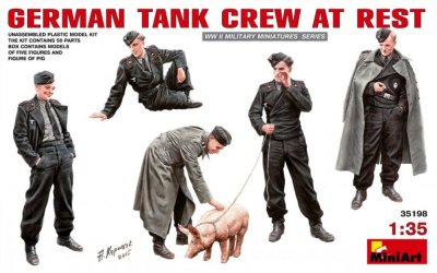 Zoom bild av Tysk tank mandskab WW2 holder pause 1/35