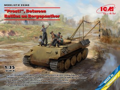 Zoom bild av Prost!”, Between Battles on Bergepanther WWII German Tankmen with Bergepanther 1/35