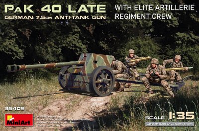 Zoom bild av GERMAN 7.5CM ANTI-TANK GUN PaK 40 Late w/ELITE ARTILLERIE REGIMENT CREW