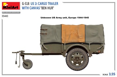 Zoom bild av G-518 US 1t CARGO TRAILER WITH CANVAS “BEN HUR”