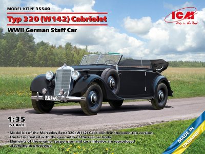 Zoom bild av Typ 320 (W142) Cabriolet WWII German Staff Car 1/35