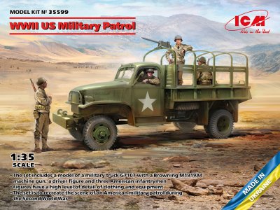 WWII US Military Patrol (G7107 with MG M1919A4)1/35