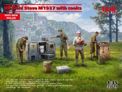 Zoom bild av 1/35 US Field Stove M1937 with cooks