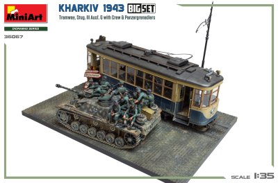 Zoom bild av 1/35 Kharkiv 1943: Tram & Stug. III Ausf. G w/Crew. Big Set