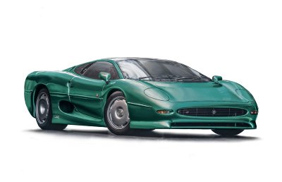 Zoom bild av JAGUAR XJ 220. SKALA 1/24