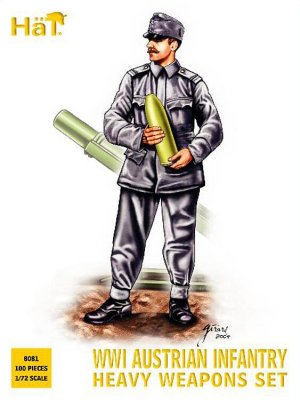 Zoom bild av WWI AUSTRIAN INFANTRY HEAVY WEAPONS SET. 100 st. SKALA 1/72