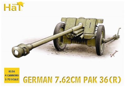 Zoom bild av 4x WWI GERMAN 7,62 CM PAK 36 (R) 16 st FIGURER SKALA 1/72