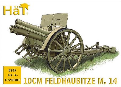 Zoom bild av WWI 10 CM FELDHAUBITZE M. 14. 4 st: SKALA 1/72