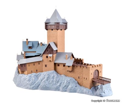 Zoom bild av H0 Castle Falkenstein, + 20 bonusfigurer. BYGGSATS.